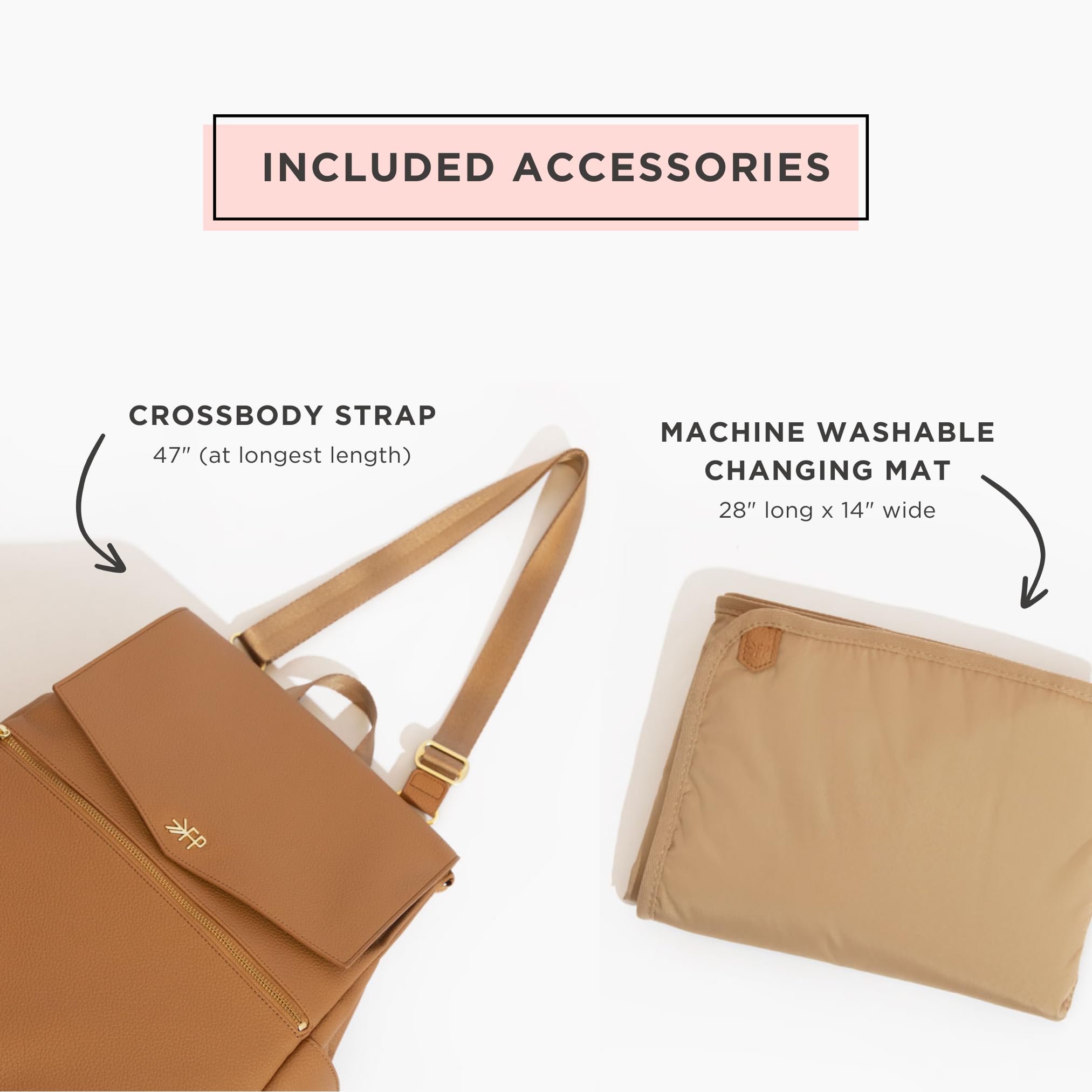 Freshly Picked Classic II Vegan Leather Diaper Backpack - Waterproof Wipeable Design with Detachable Changing Pad (Toffee V2) | Perfect for Baby Essentials, Travel & On-the-Go Parents