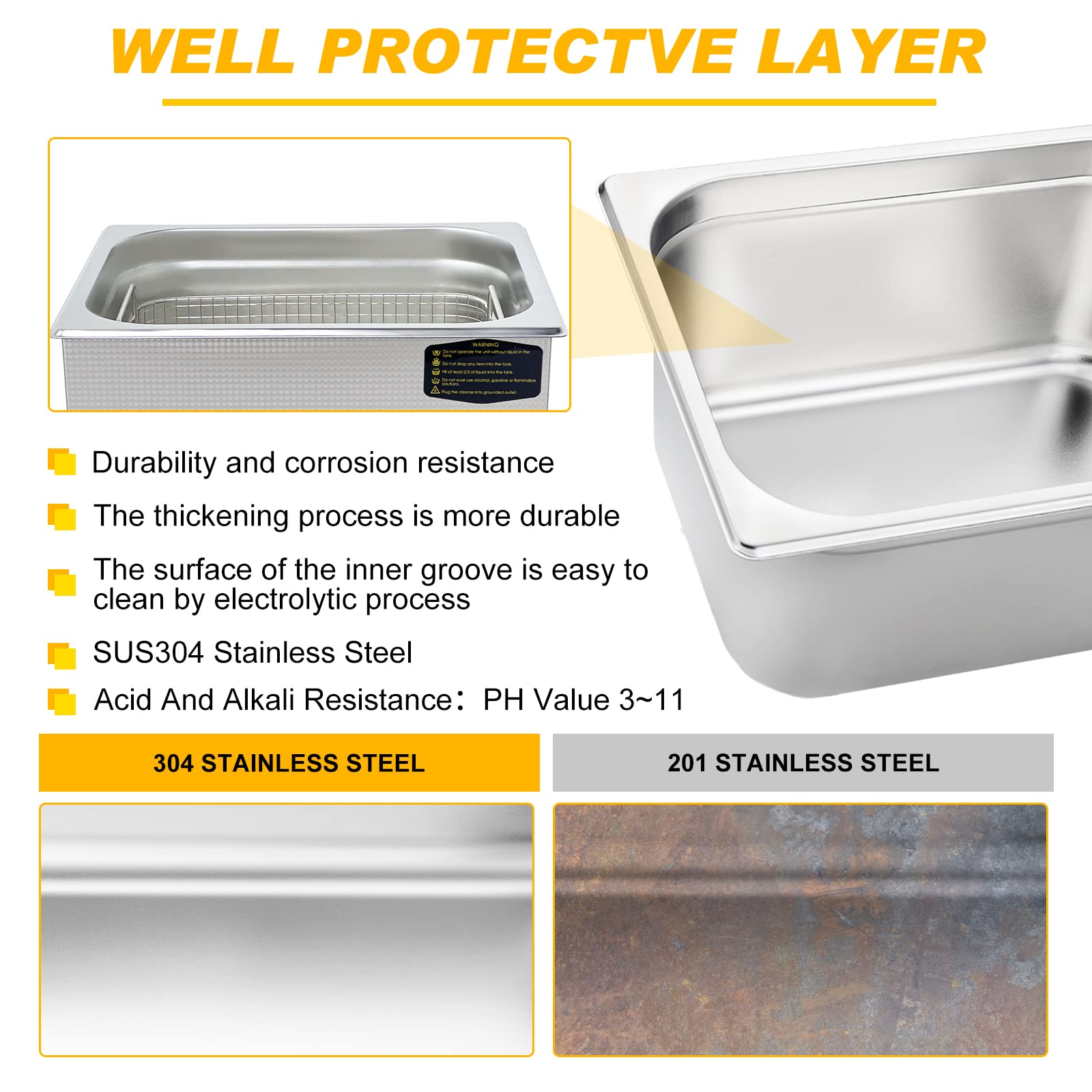 10L Professional Ultrasonic Cleaner with Heater & Timer - Dual Frequency Digital Stainless Steel Cleaning Machine for Jewelry, Glasses, Dentures, Carburetors, Circuit Boards & Small Parts - Perfect for Home, Lab & Industrial Use