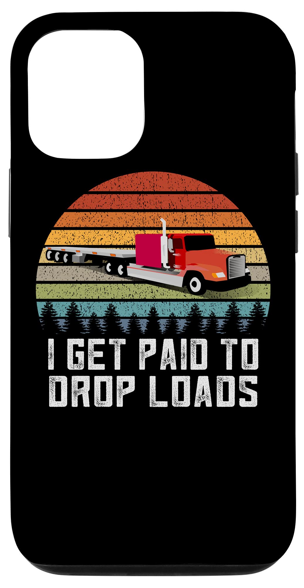 iPhone 12/12 Pro Retro Trucker Case - Funny Semi Truck Driver Gift for Men | Perfect for Truck Enthusiasts & Road Trip Adventures