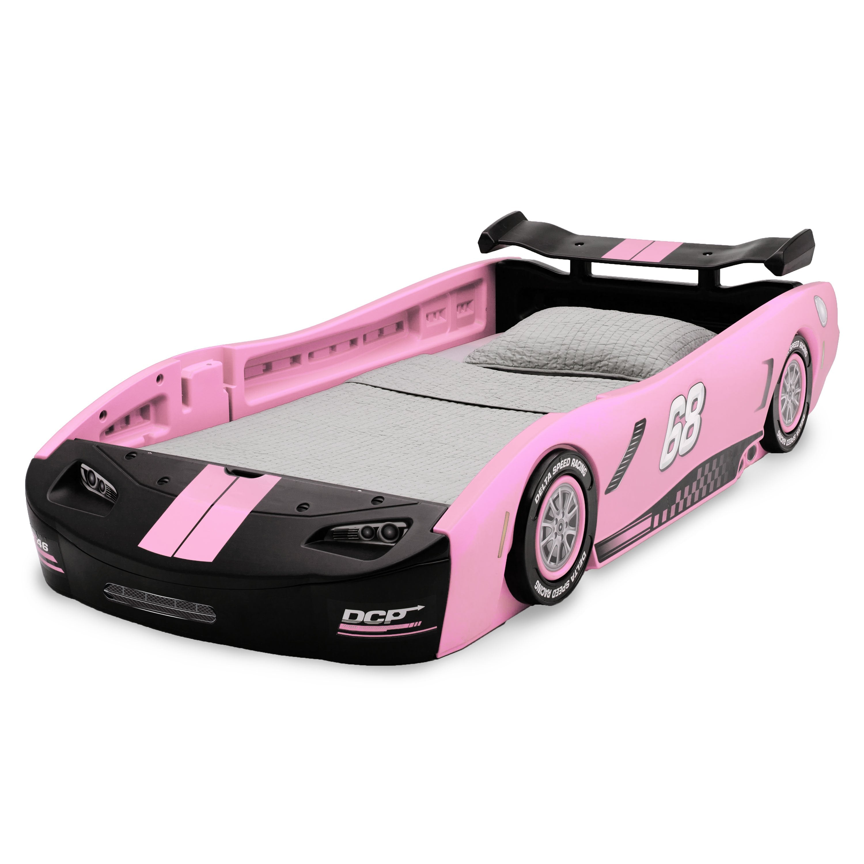 Turbo Race Car Twin Bed for Kids - High-Speed Design Themed Bedroom Furniture for Boys & Girls - Perfect for Racing Enthusiasts' Bedrooms and Playrooms