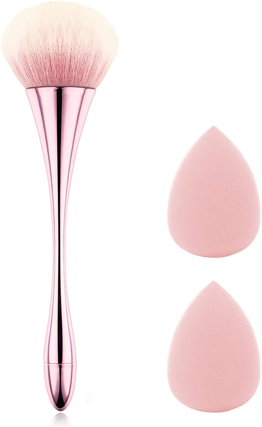 KIRA Super Large Mineral Powder Brush - Soft Fluffy Kabuki Makeup Brush for Foundation, Blush & Professional Makeup | Multicolor (1 Piece) | Perfect for Daily Makeup & On-the-Go Touchups