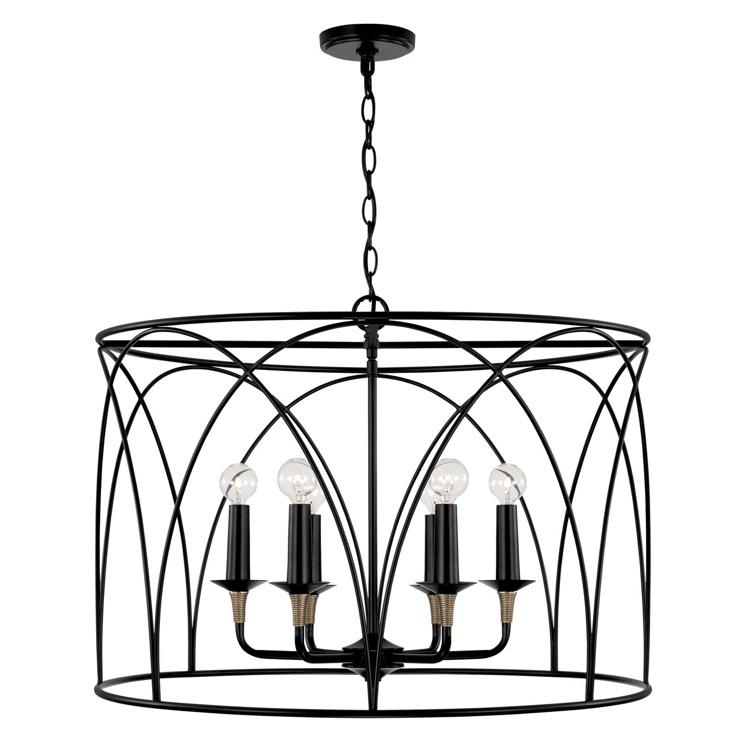 Capital Lighting Six Light Pendant - Modern Chandelier for Dining Room, Kitchen Island & Living Room | Adjustable Height & Dimmable Lights | Perfect for Home Decor & Interior Design