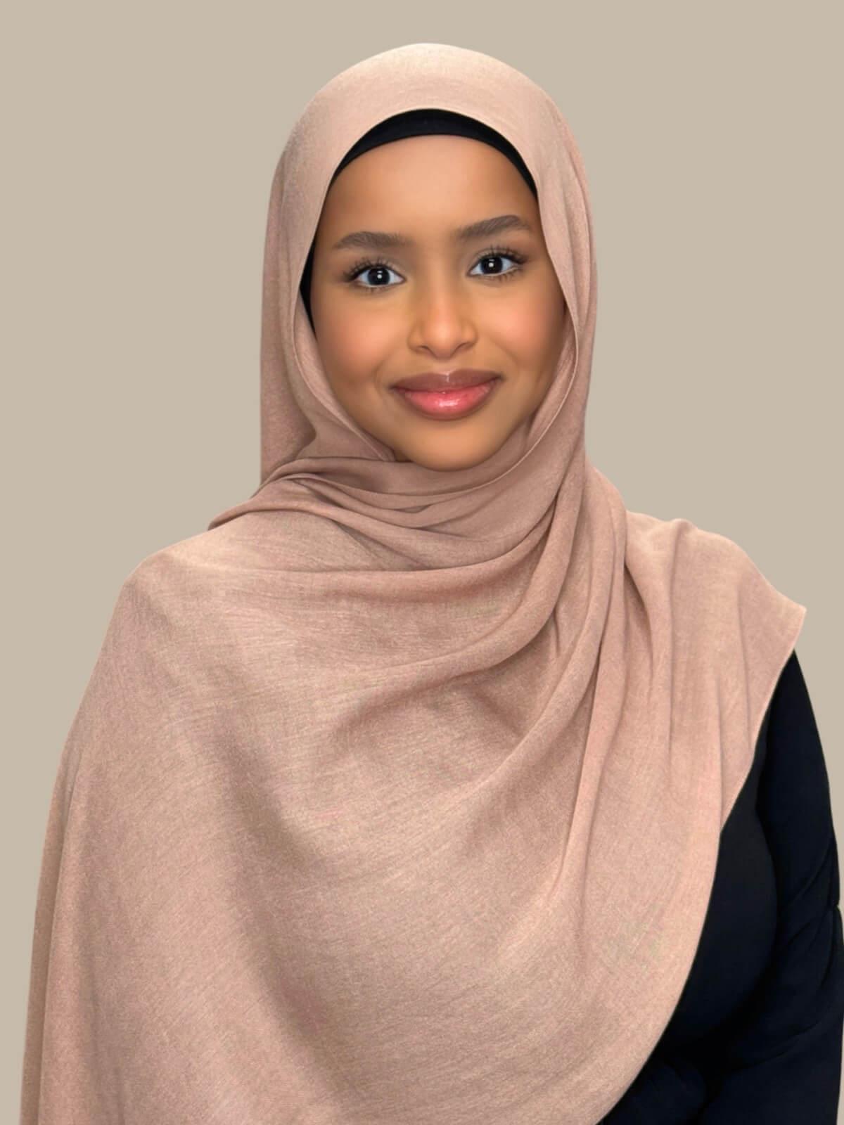 Soft Cotton Modal Hijab Scarf - Cocoa Beige - Breathable & Comfortable Head Cover for Women - Perfect for Daily Wear, Prayer, and Modest Fashion
