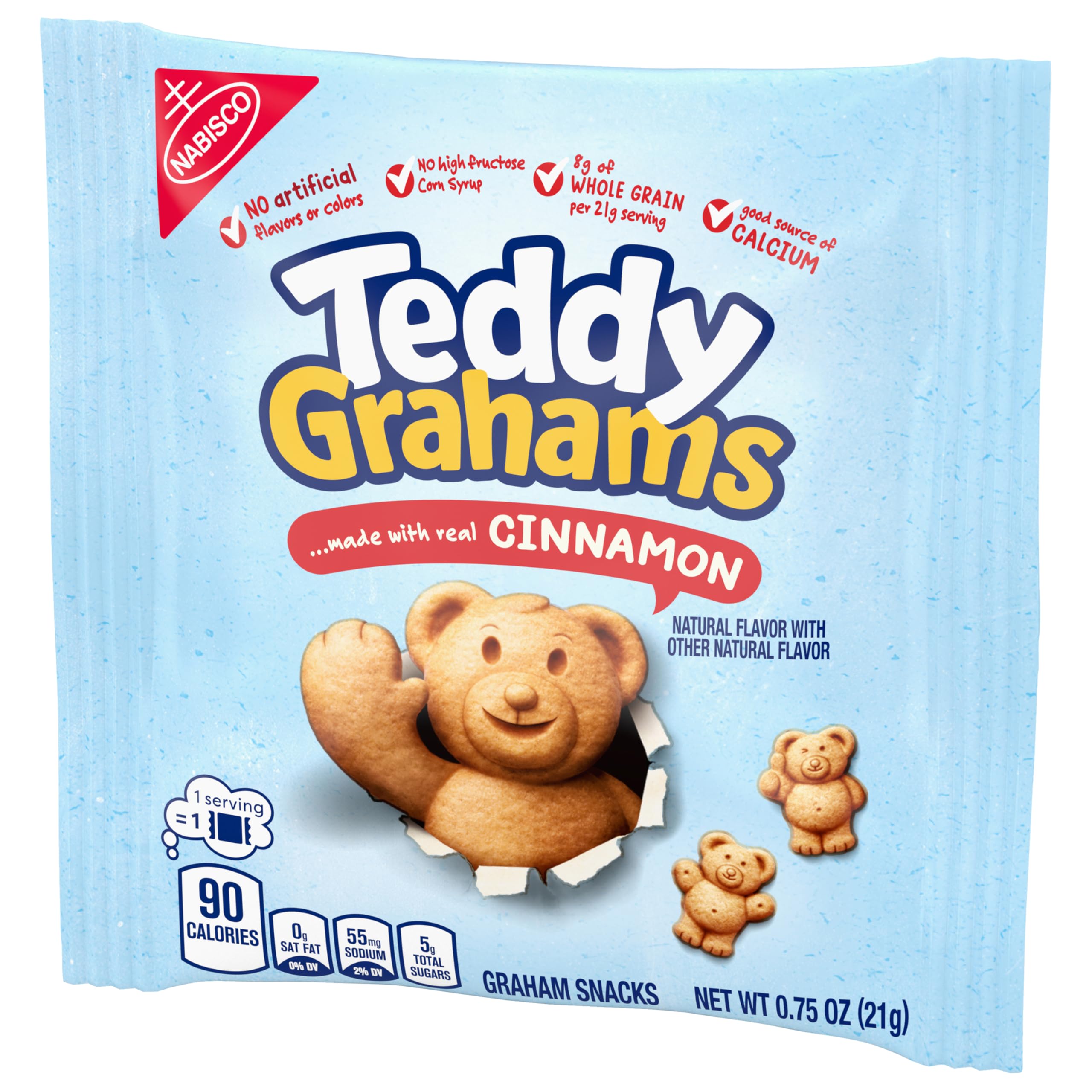 TEDDY GRAHAMS Cinnamon Graham Snacks - 150 Count (0.75 oz Each) - Healthy Kids Snack Packs for School Lunches, Birthday Parties & After-School Treats