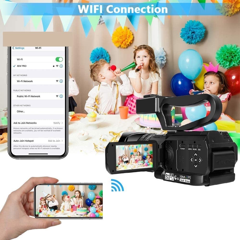 AUBEST 4K HD 64MP Digital Video Camera Camcorder with 18X Zoom, Touch Screen & Auto Focus - Perfect for Vlogging, Live Streaming, Photography (Includes 32GB SD Card) - Ideal for Travel, YouTube Content Creation & Family Events