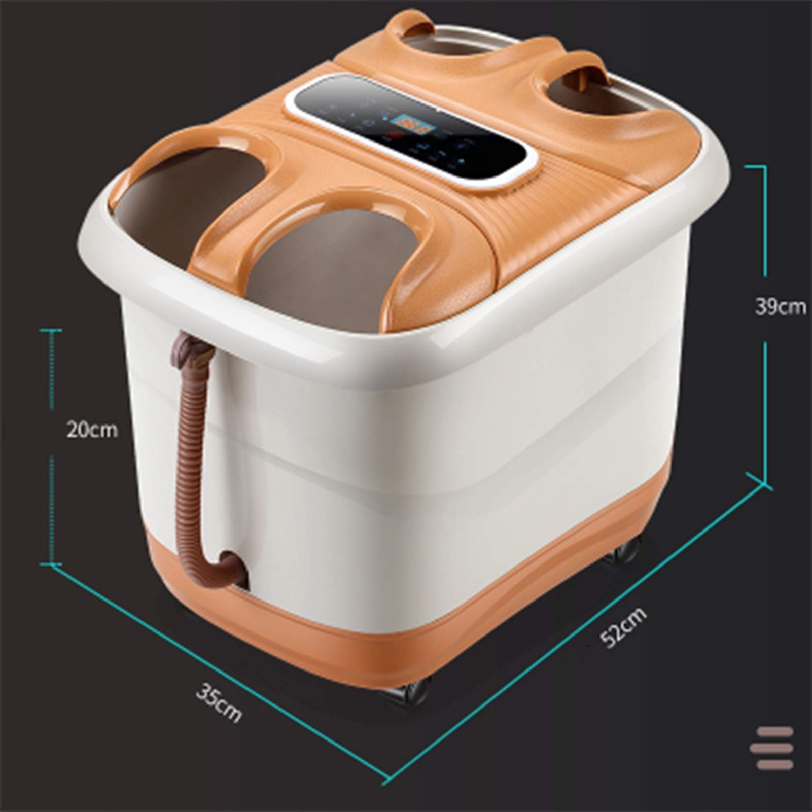Automatic Heating Massage Foot Spa Tub - 3-in-1 Parent-Child Foot Bath with Temperature Control, 35 x 52 x 39cm (Yellow) - Perfect for Relaxation, Family Bonding & Home Spa Therapy