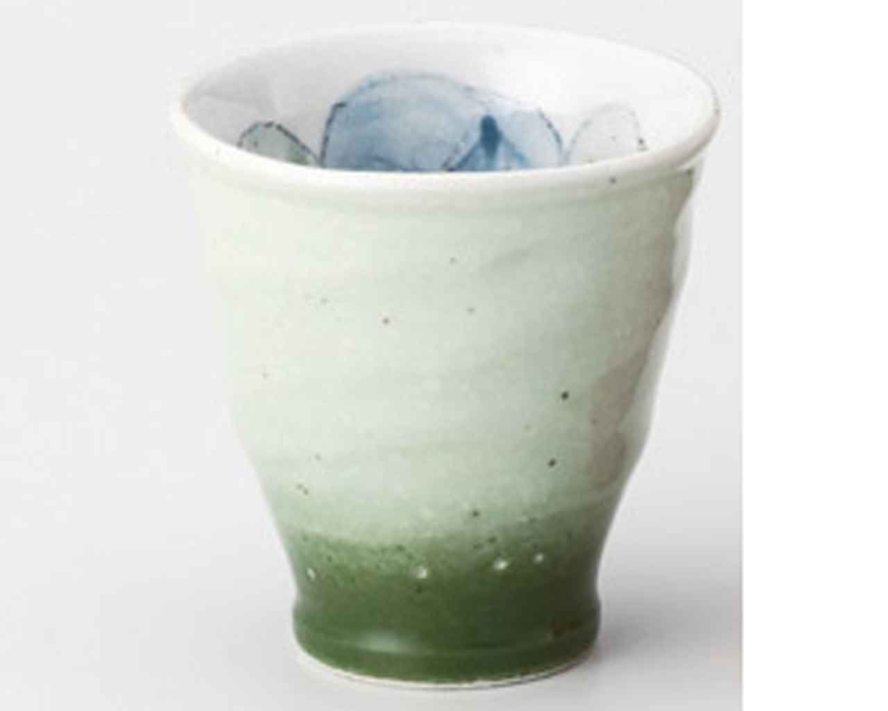 Premium Japanese Green Porcelain Tea Cups Set of 5 - 3.1 Inch Rose Design, Authentic Made in Japan - Perfect for Matcha, Sencha & Traditional Tea Ceremonies