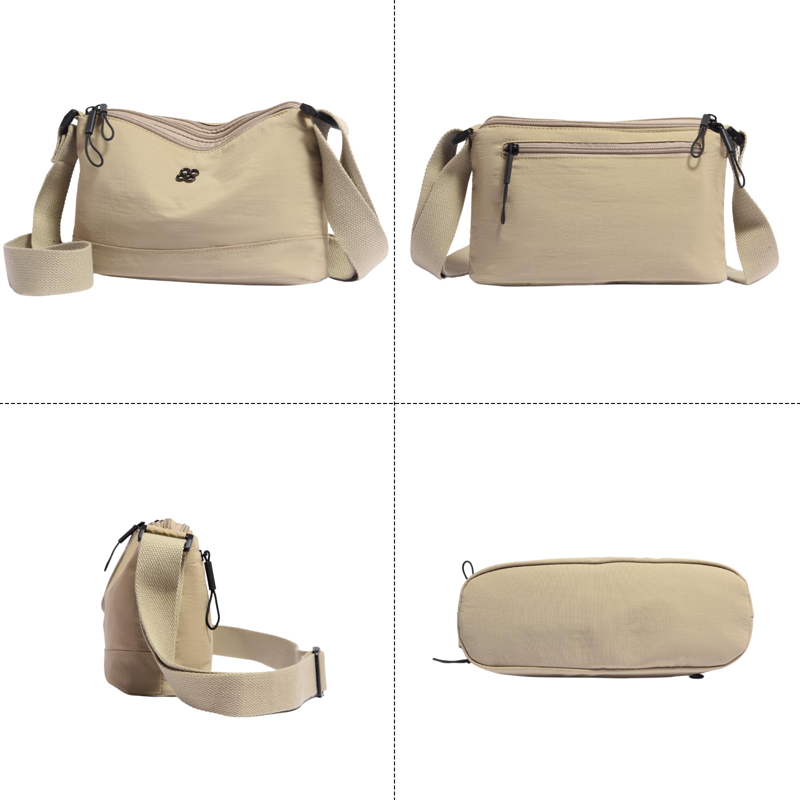 Stylish Nylon Crossbody Bags for Women - Lightweight Small Shoulder Purse with Secure Zipper Closure | Perfect for Everyday Use, Travel & Casual Outings