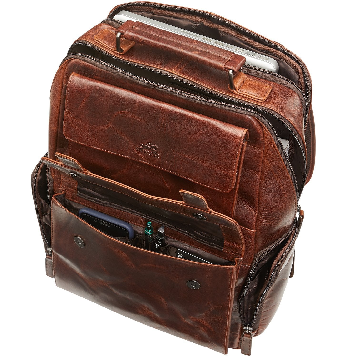 Mancini BUFFALO Anti-Theft RFID Backpack for 15.6