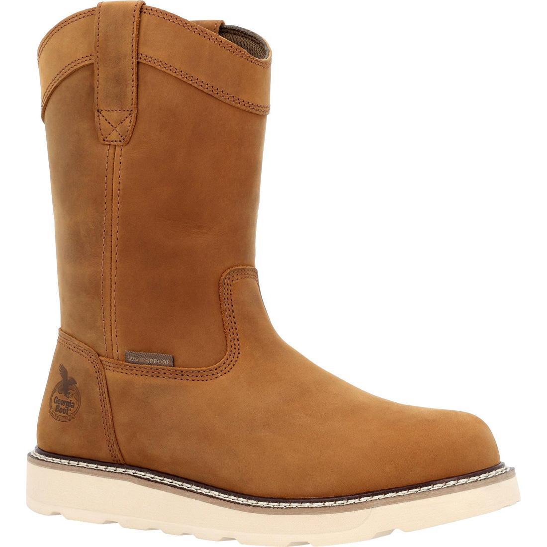 Core 37 Women's 10 Inch Waterproof Pull-On Wedge Boots - Comfortable Slip Resistant Winter Snow Boots for Outdoor Walking, Hiking & Casual Wear
