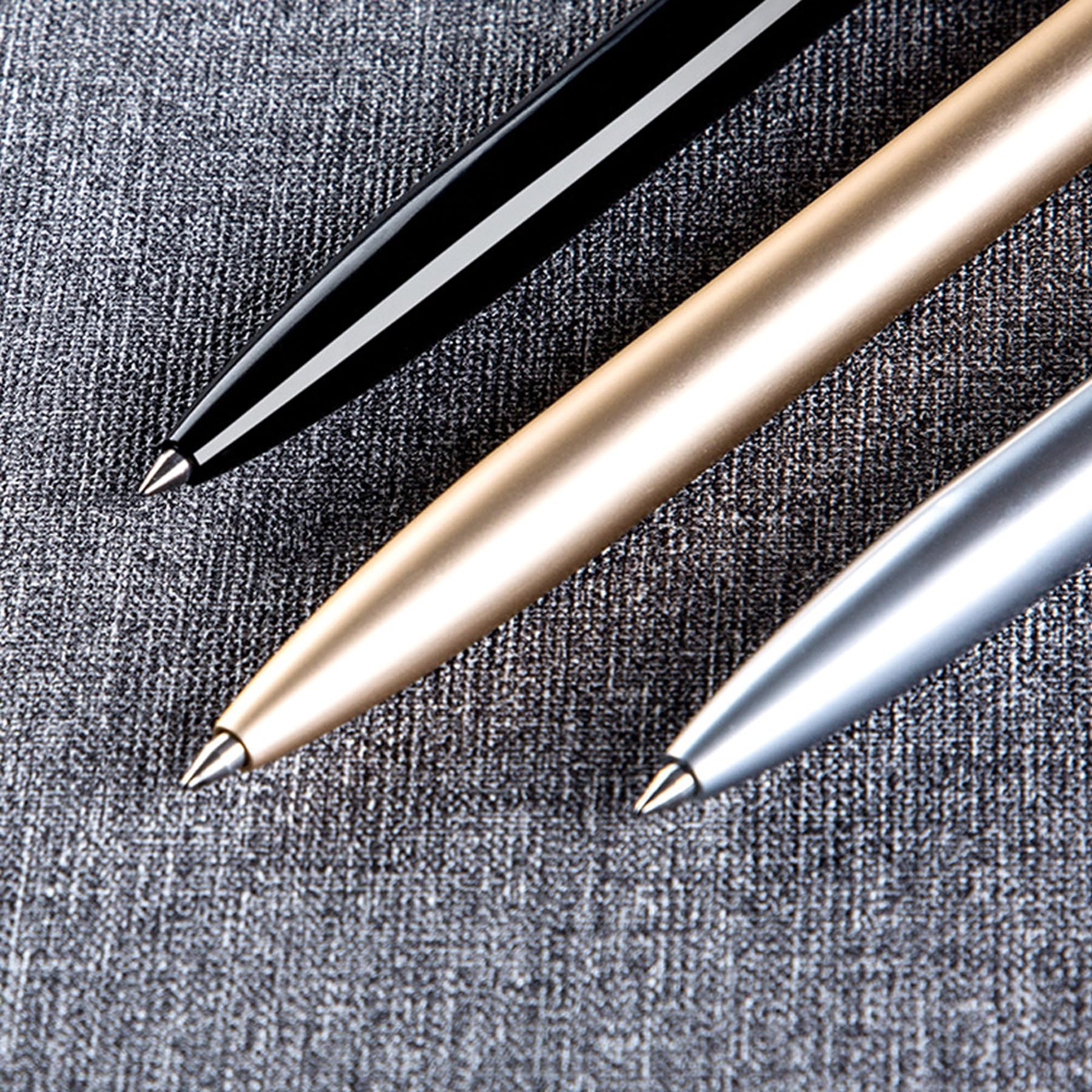 DUNBONG Retractable Metal Gel Pen - 0.5mm Medium Point Ballpoint Pens with Smooth Black Gel Ink (Red Barrel) - Perfect for Office, School, Note Taking & Gift Giving