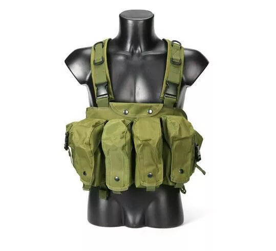 AK Chest Rig - Tactical Molle Vest for Airsoft, Hunting & Outdoor Activities - Adjustable Military Gear with Magazine Pouches - Perfect for Airsoft Enthusiasts, Hunters & Survivalists