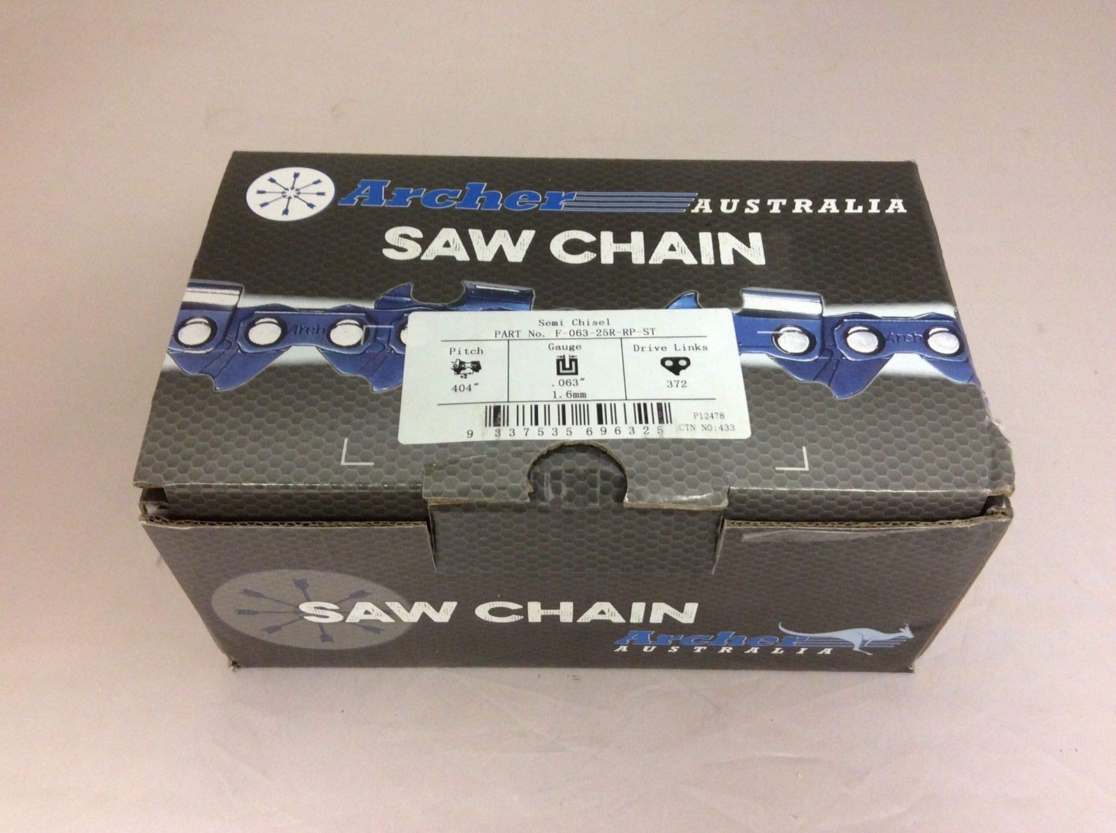 Archer Chainsaw Chain 25ft Roll .404 .063 Skip Tooth Ripping Chain for Wood Cutting, Logging, and Forestry Work - Heavy Duty Saw Chain for Professional Lumberjacks and DIY Woodworkers