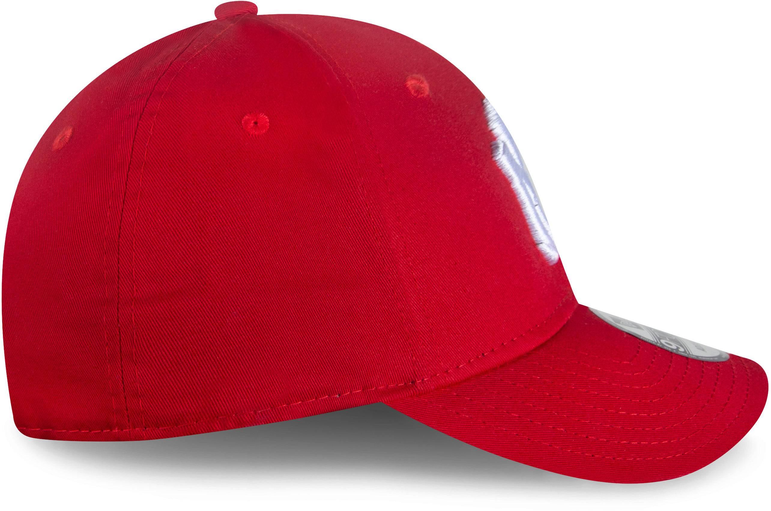 New York Yankees New Era 9Forty League Basic Scarlet Baseball Cap for Men & Women - Official MLB Team Logo Hat for Sports Fans, Casual Wear & Outdoor Activities