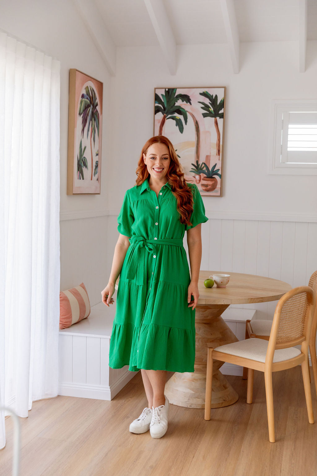 Stylish Mali Midi Dress in Green - Perfect for Summer Outfits, Casual Wear & Special Occasions