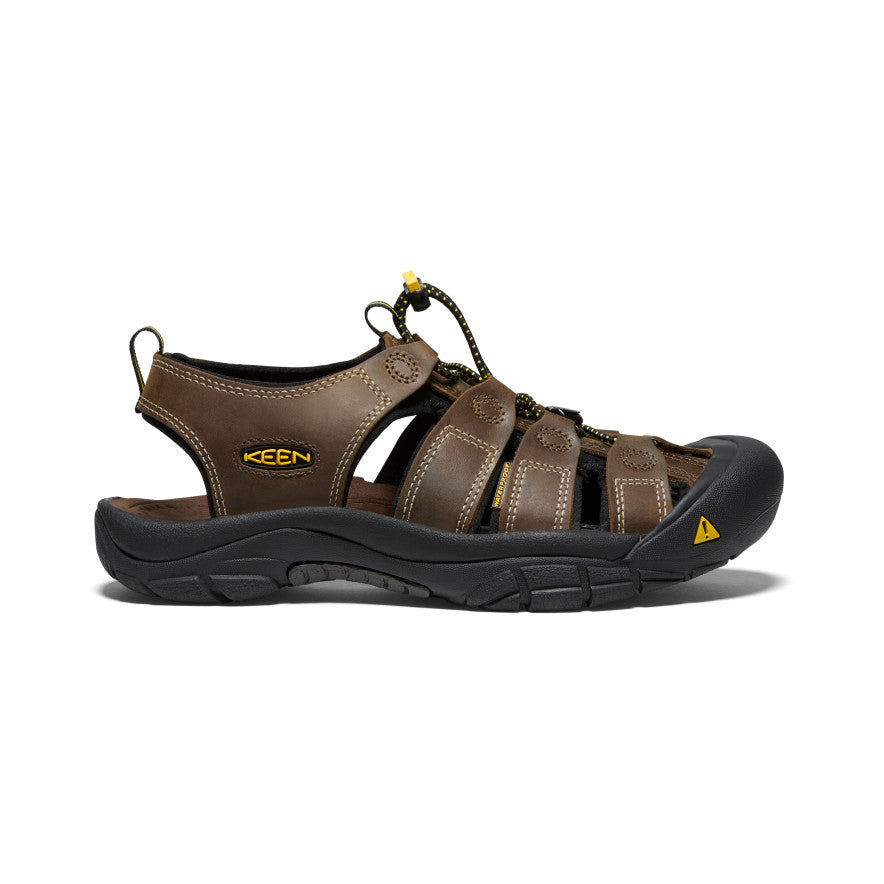 Men's Newport Leather Sandal - Premium Bison Leather Comfortable Slides for Summer | Beach, Pool & Casual Outdoor Wear