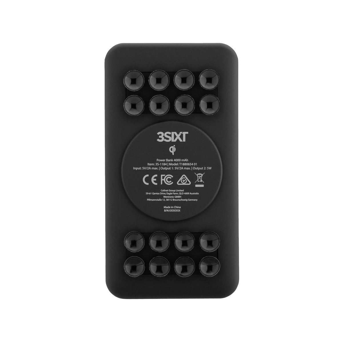 3sixT JetPak Blade Wireless 4000mAh Universal Power Bank - Portable Charger for iPhone, Samsung, Android Devices - Perfect for Travel, Camping & Emergency Power Backup