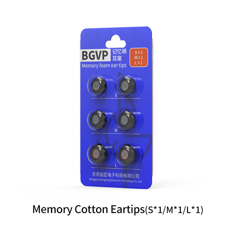 BGVP Memory Foam Eartips for Earphones - Noise Isolating Replacement Tips for AirPods, Galaxy Buds & Wireless Earbuds - Perfect for Workouts, Commuting & Travel