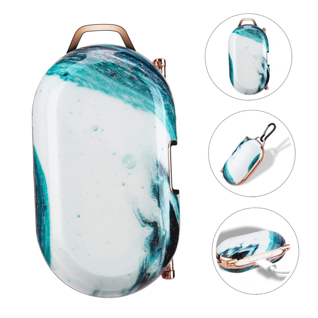 HEMOTON 2-Pack Glossy Headphone Case - Protective Cover for Earbuds & Earphones | Durable Organizer for Travel, Gym, and Daily Use
