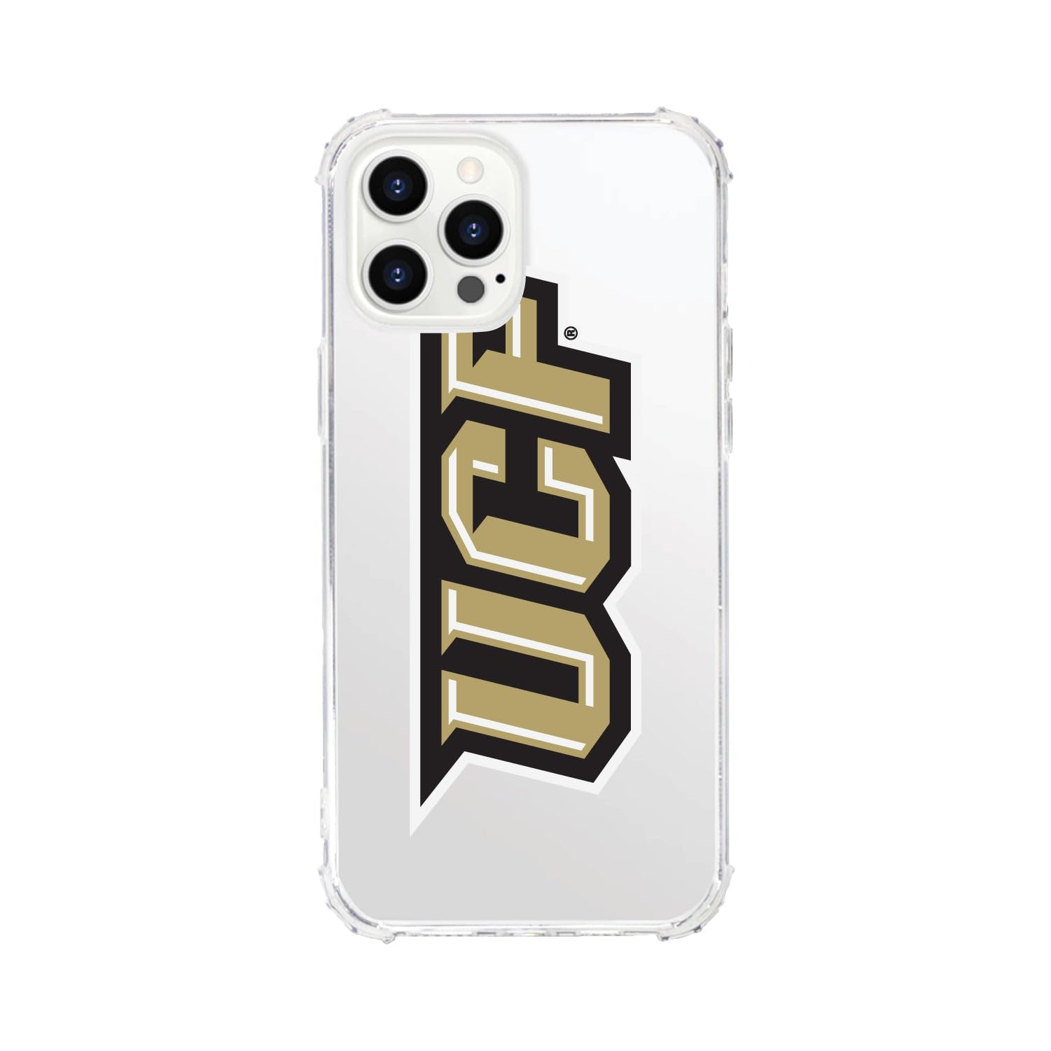 OTM Essentials Rugged Phone Case for iPhone 13 Pro - Shockproof Protective Cover with Reinforced Edges | University of Central Florida UCF Themed Design in Classic White | Perfect for Campus Life, Outdoor Activities & Daily Protection