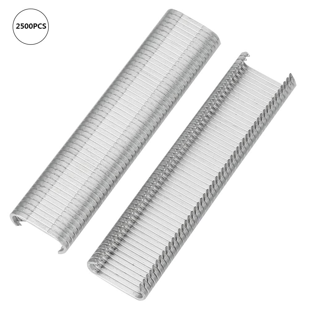2500-Pack 8mm Pig Rings, Sofa Cushion Cage Nails, M Nails, C-Clips, Fastening Clamps for Wire Fence Mattress Installation - Animal Cage Repair, DIY Furniture Upholstery, Pet Enclosure Tools