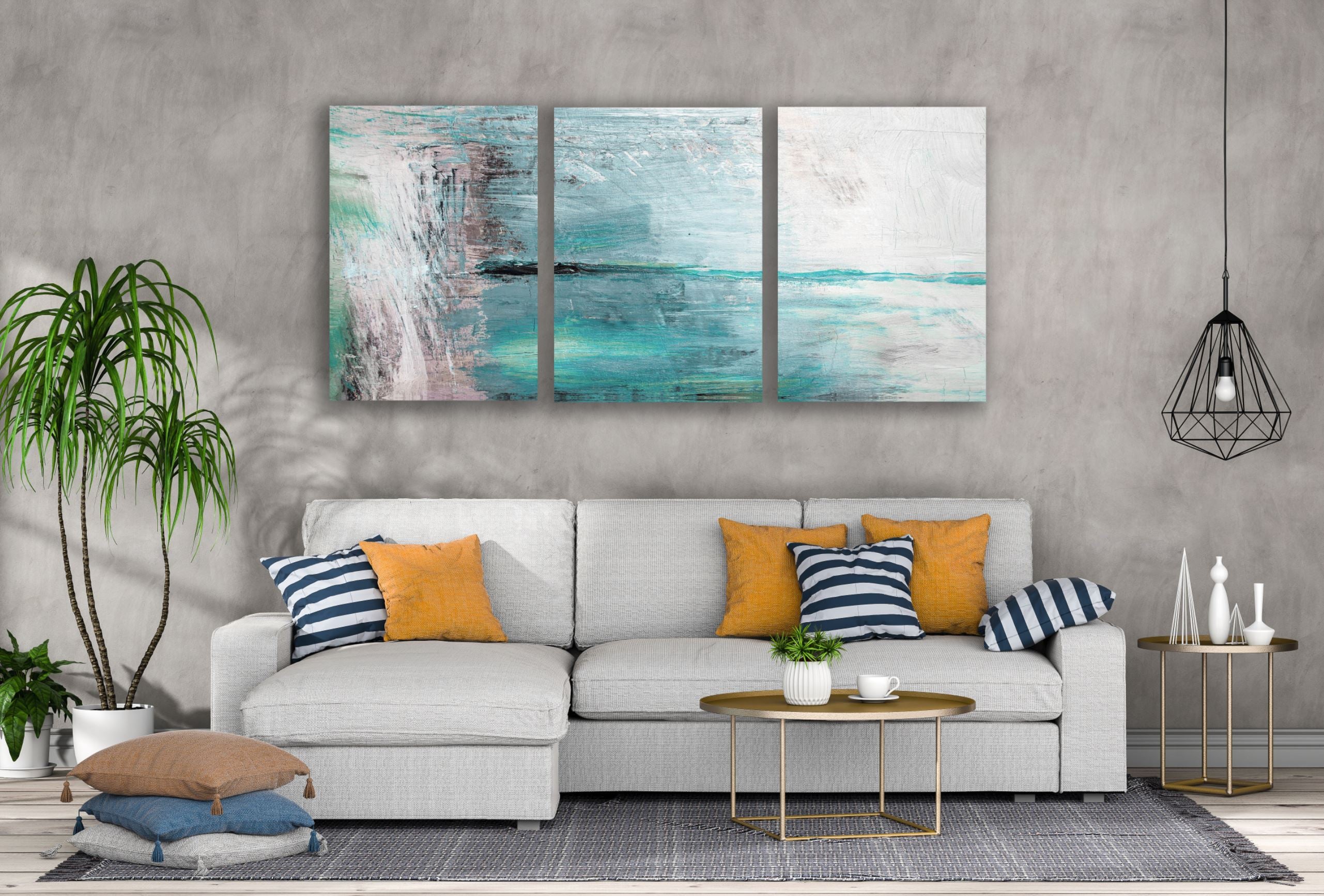 3-Piece Colorful Abstract Wall Art Canvas Prints - High Quality 100% Australian Made - Ready to Hang for Living Room, Bedroom & Office Decor