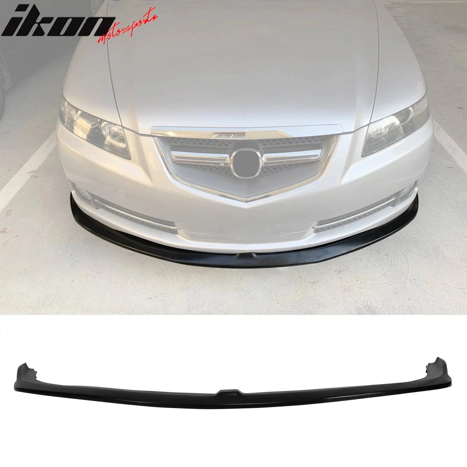 2007-2008 Acura TL Type S CS Style Front Bumper Lip - Unpainted Black PU Material | Perfect for Car Upgrades & Street Racing Enhancement