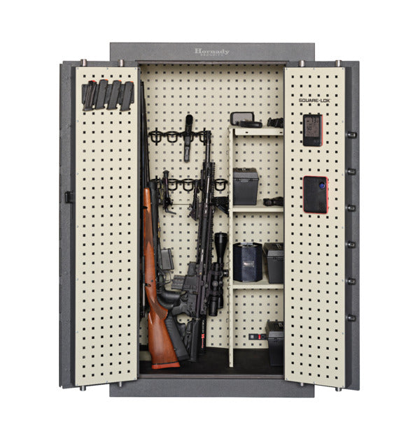 Hornady 95071 Mobilis Double Door Modular Gun Safe - Secure Firearm Storage for Home & Office - Heavy Duty Steel Construction with Adjustable Shelves