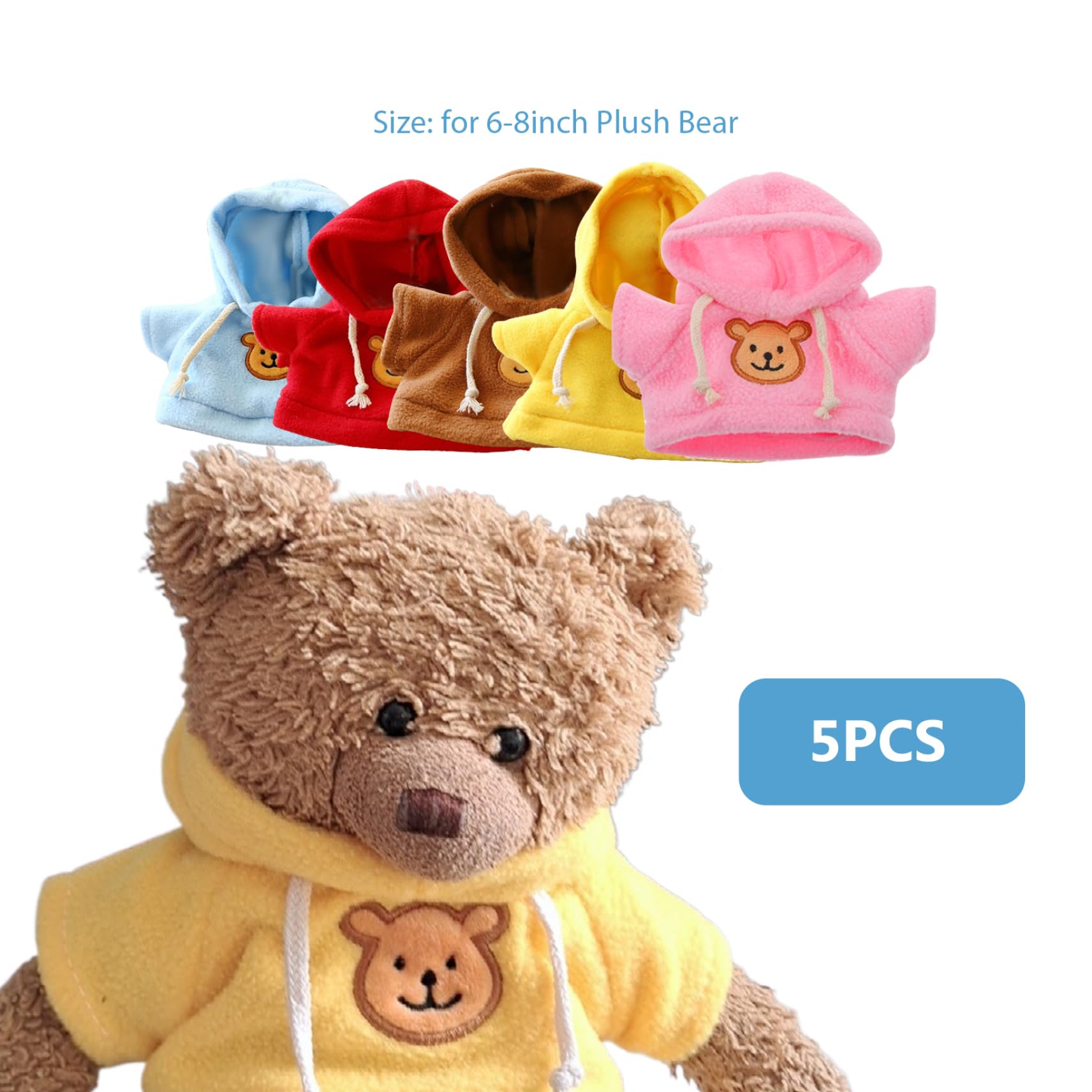 Cute Bear Hoodie Clothes for 6-8