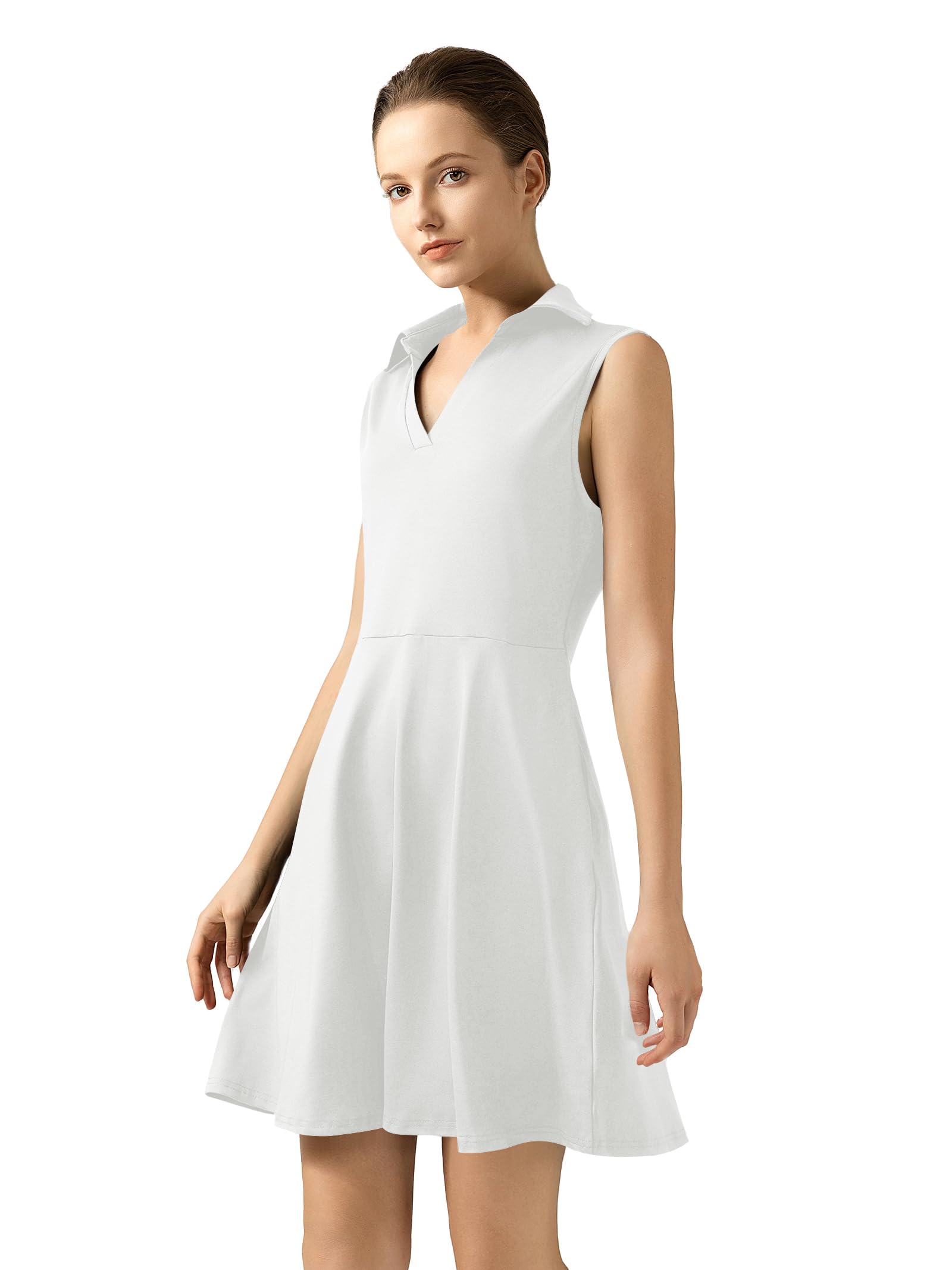 Women's Athletic Dress for Golf & Tennis - Sleeveless Workout Dress with Built-in Shorts | Perfect for Sports, Gym & Casual Wear