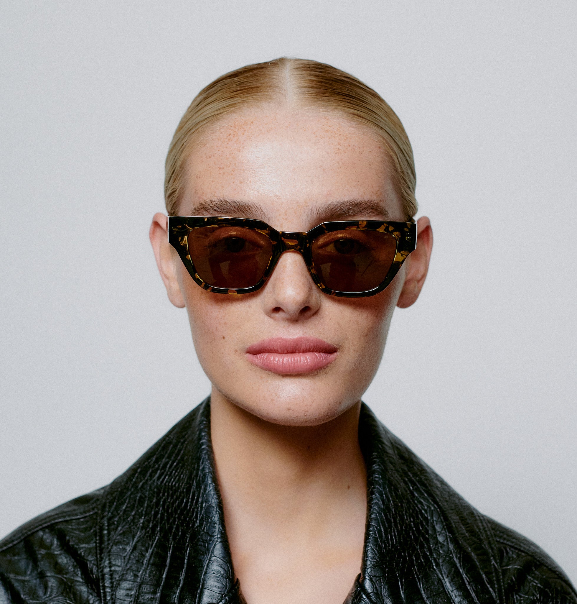 Kaws Sunglasses for Men & Women - Black & Yellow Tortoise Frame - UV Protection & Stylish Design - Perfect for Outdoor Activities & Fashion Statements