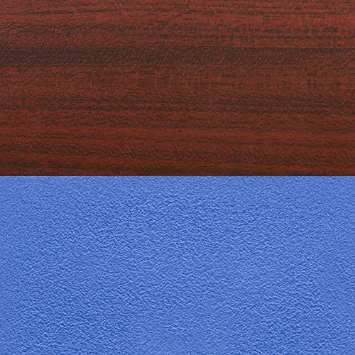 Mahogany Table, Blue Chairs