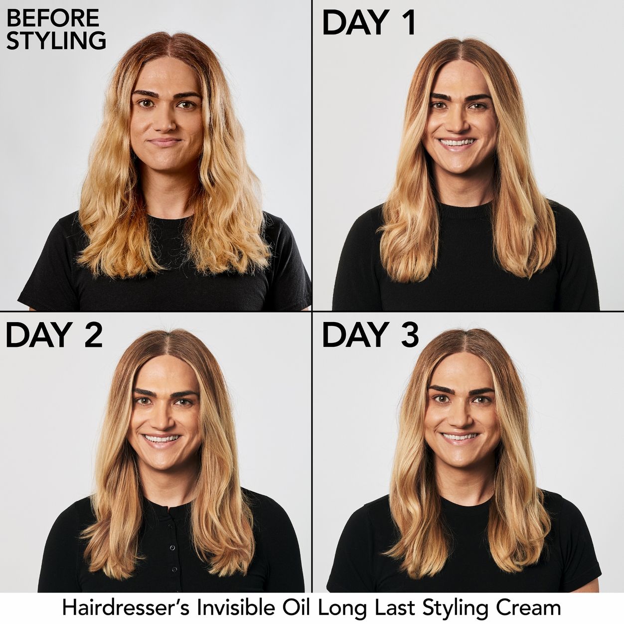 Professional Invisible Hair Styling Cream - Long Lasting Hydration & Frizz Control for All Hair Types - Perfect for Salon Styling & Daily Hair Care