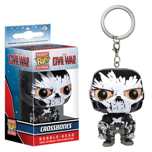 Captain America: Civil War Pocket Pop! Keychain - Crossbones Collectible Figure | Funko Pop Vinyl Keychain for Marvel Fans, Backpacks & Gifts