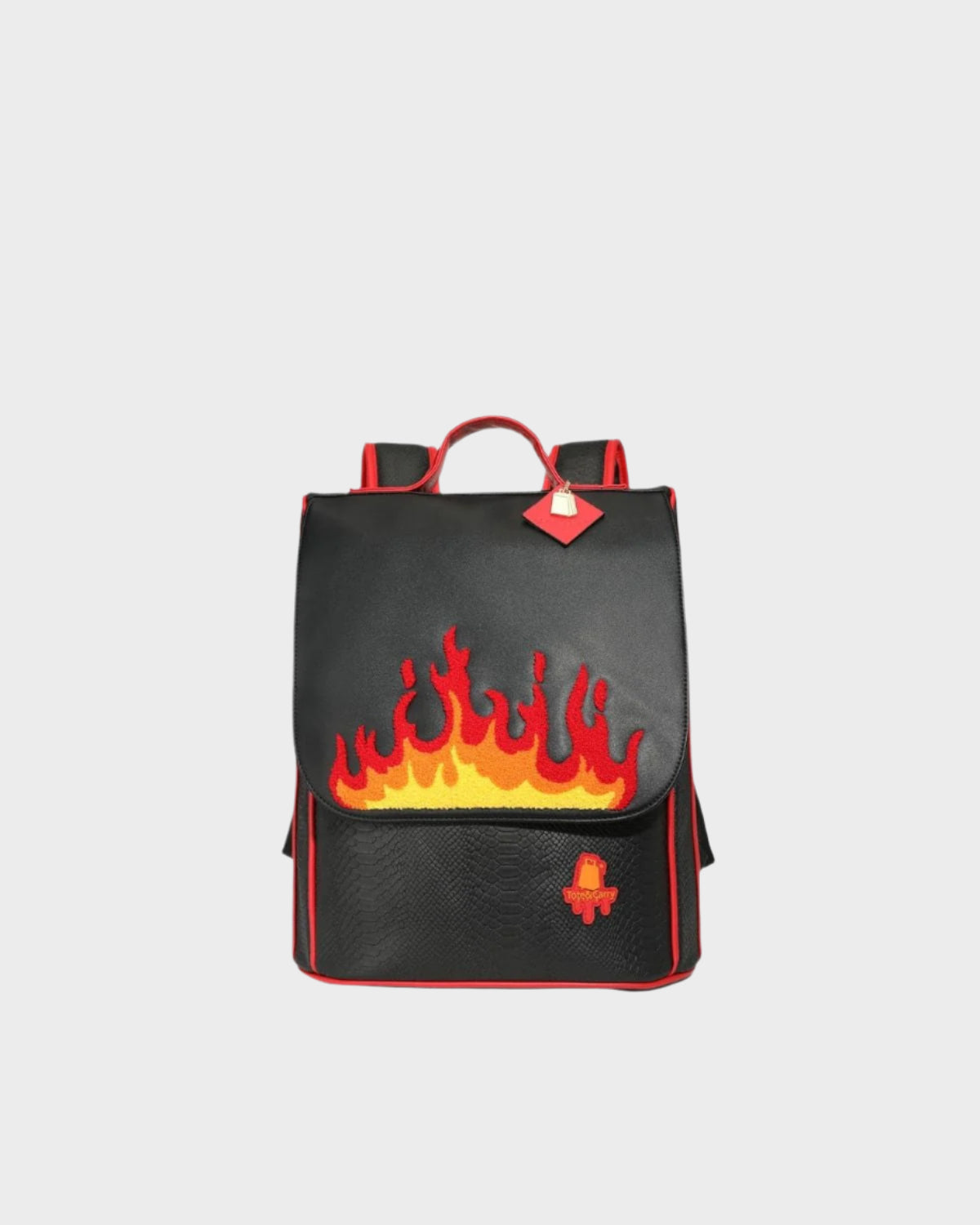 Exclusive Red Fire Backpack & Rolling Duffle Set - Water-Resistant Travel Luggage Combo for School, Gym, Camping & Outdoor Adventures