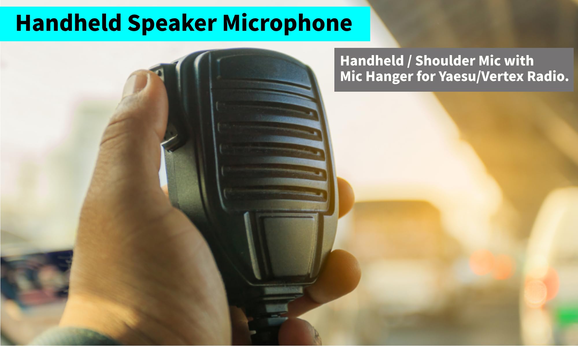 2 Pack MH-67A8J Handheld Speaker Microphone for Yaesu/Vertex Radio VX2500 VX2508 VX2208 VX2108 - 8 Pin Shoulder Mic with Portable Speaker for Outdoor Communication, Public Safety & Emergency Response