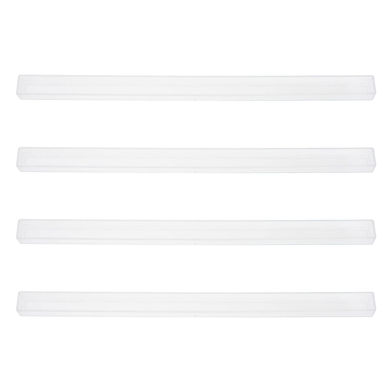 4Pcs Transparent Domino & Mahjong Tile Rack Set - 24mm & 22mm Mexican Train Organizer, Game Accessories for Dominoes, Mahjong & Board Games | Perfect for Family Game Nights & Casino Parties