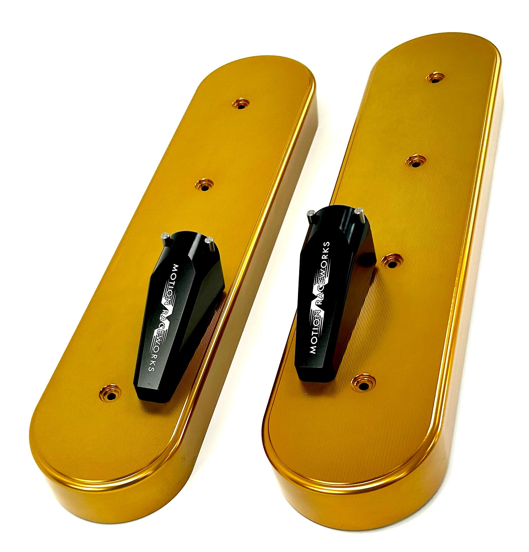 LS Xtra Clearance Race Gold Anodized Billet Valve Covers - High Performance Engine Upgrade for Hot Rods, Muscle Cars & Racing Vehicles