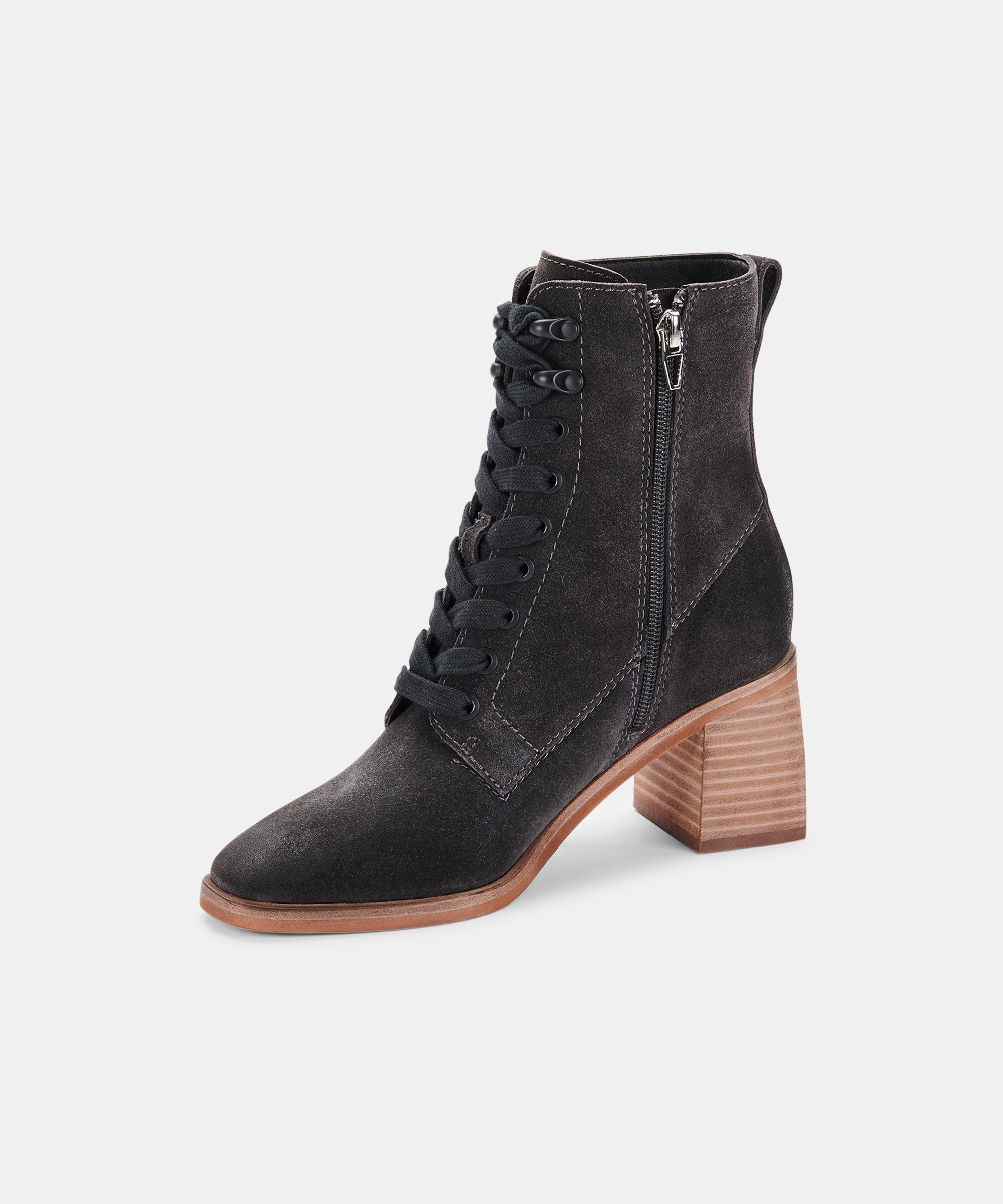 Iden Booties Anthracite Suede - Stylish & Comfortable Women's Ankle Boots for Fall & Winter Fashion | Perfect for Office, Casual Outings & Date Nights