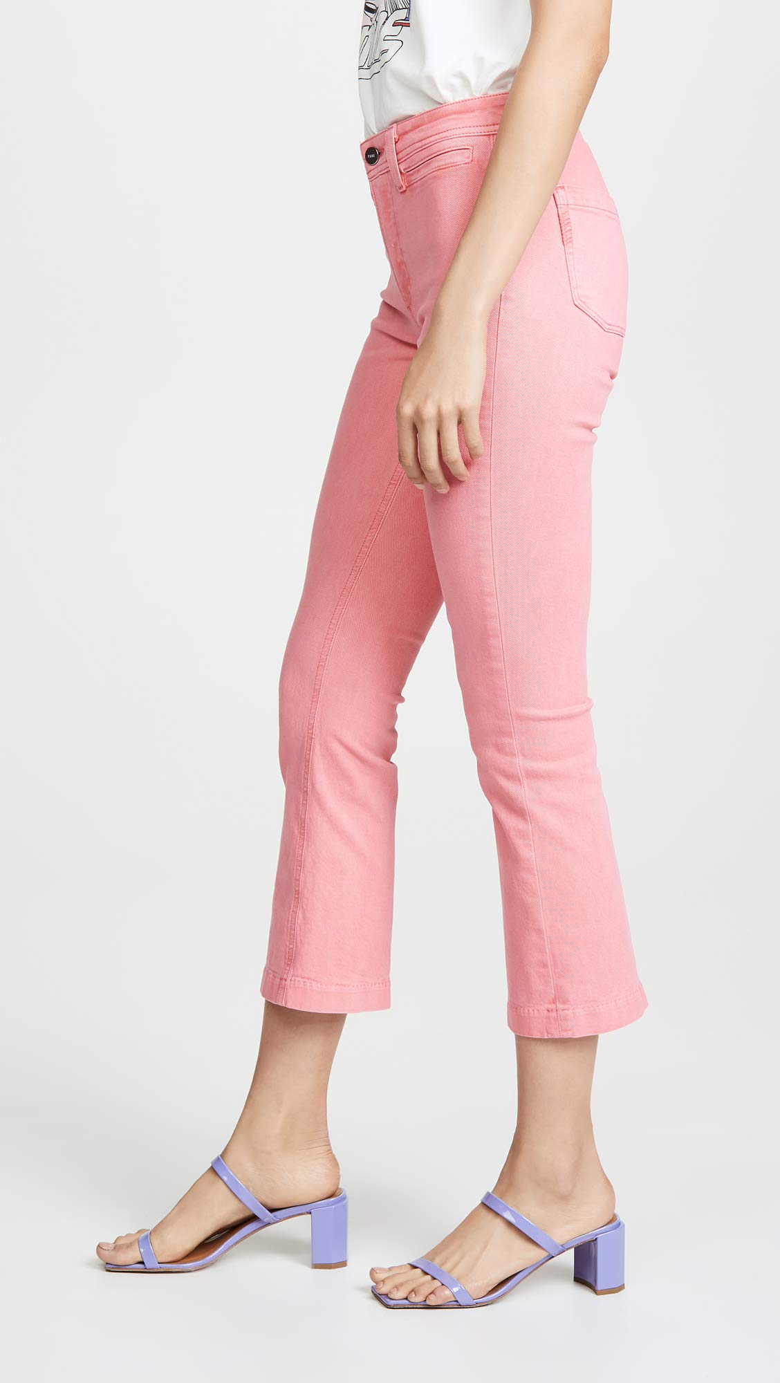 PAIGE Women's Collete Crop Flare Leg Jeans - High Waist Bootcut Denim Pants for Casual Outfits & Date Nights | Perfect for Spring & Summer Styling