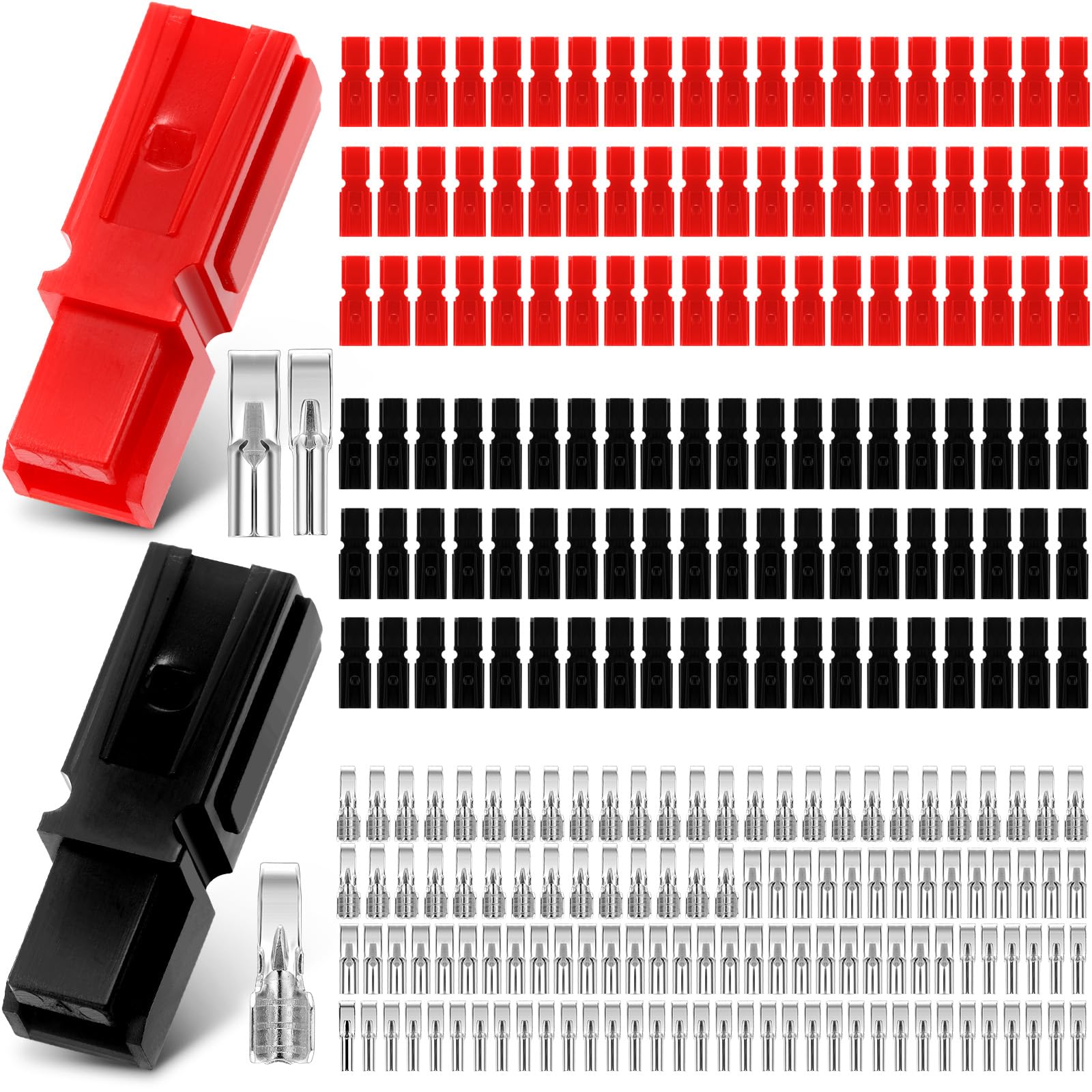 240 Pcs 15A/30A/45A Power Connector Kit - Quick Disconnect Battery Terminals for Automotive, Solar & DIY Electrical Projects | Assorted Modular Connectors