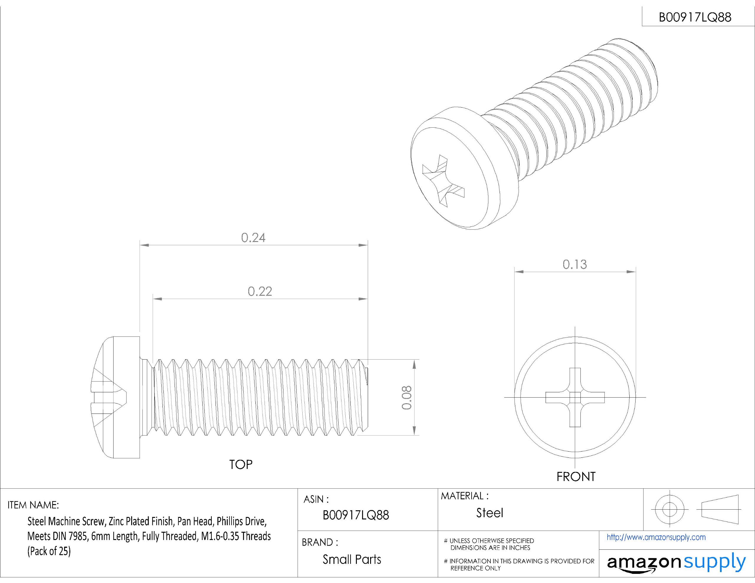 Steel Machine Screws M5-0.8, Zinc Plated, DIN 7985 - for DIY & Industrial Use
