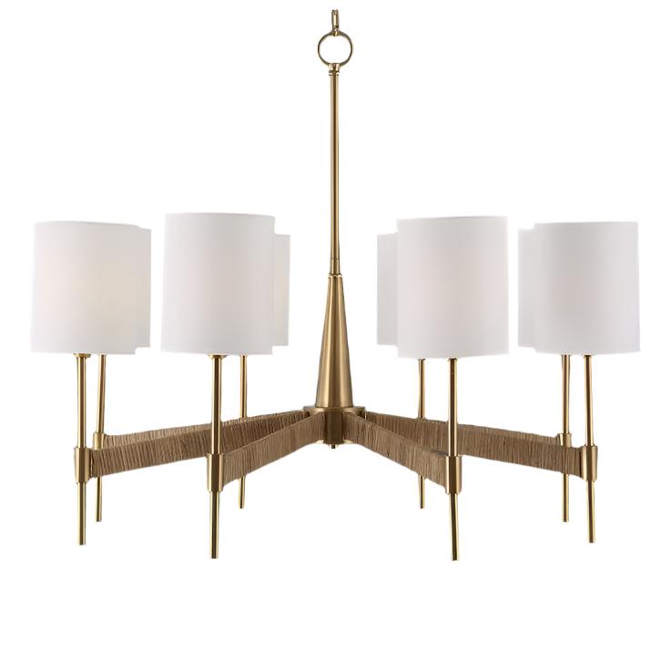 Kailani Rattan 8-Light Chandelier - Modern Boho Ceiling Light Fixture for Dining Room, Living Room & Bedroom - Natural Woven Pendant Lighting for Farmhouse, Coastal & Tropical Decor