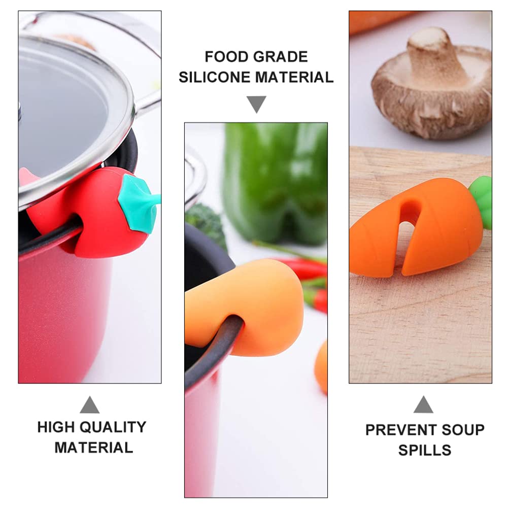 Cabilock 4-Piece Silicone Pot Lid Holder Set - Steam Venting, Spill-Proof Kitchen Tool for Cooking, Boiling & Pressure Cooking - Perfect for Stovetop, Instant Pot & Stock Pots