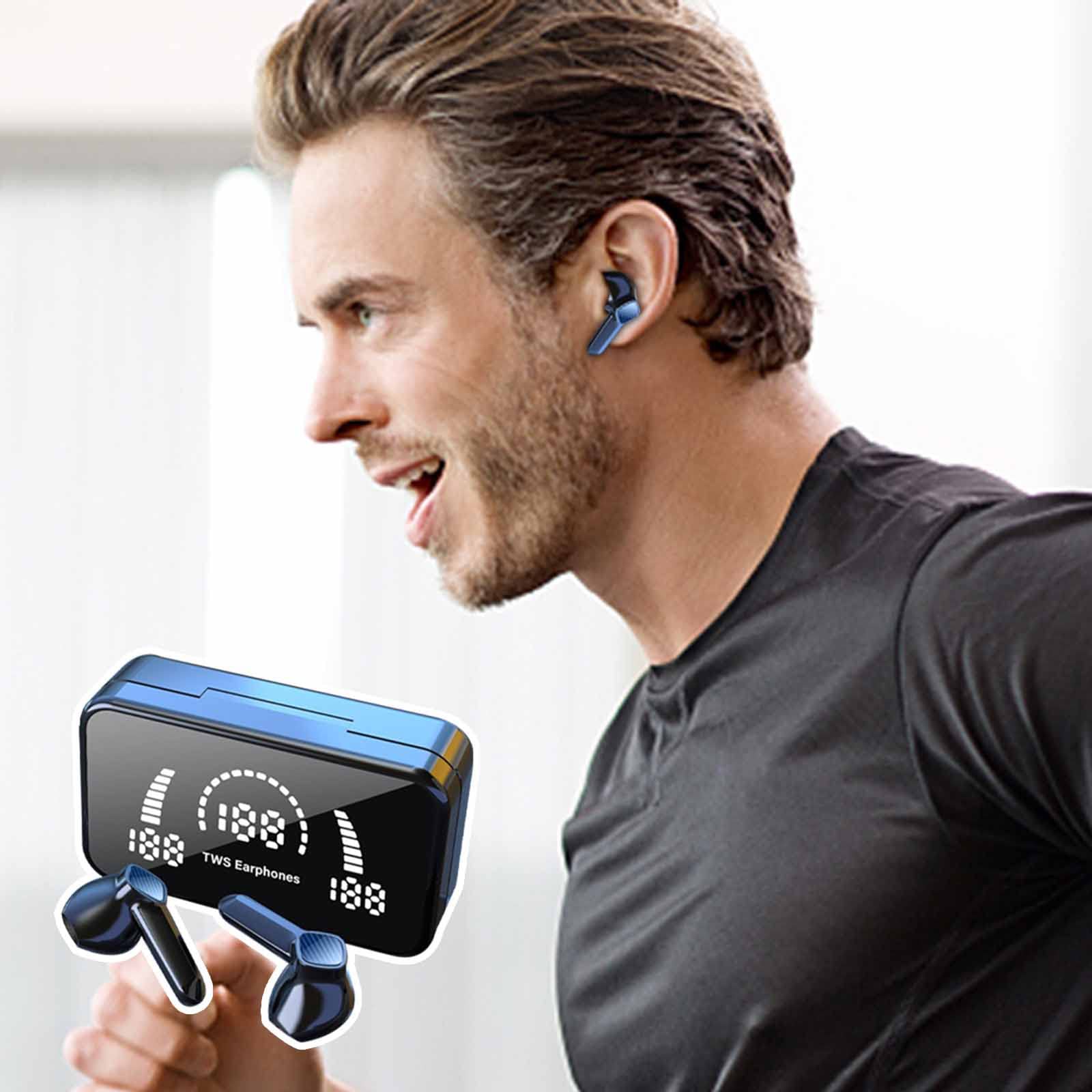 Wireless Bluetooth 5.2 Earbuds with Mic - 3D Stereo Sound, LED Display & Long Battery Life - Perfect for Sports, Running, Gym & Daily Use