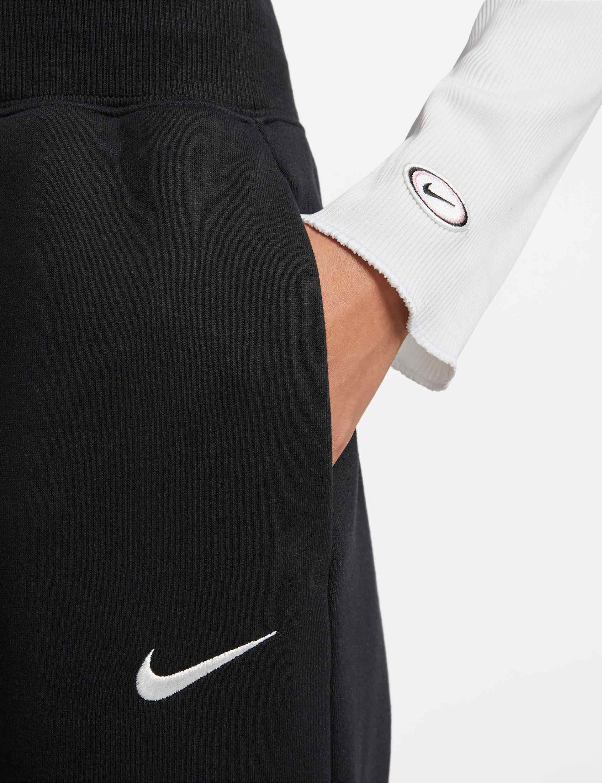 Premium Phoenix Fleece Jogger Pants for Men & Women - Soft Athletic Sweatpants for Running, Gym, Lounge - Black/White - Comfortable Workout & Casual Wear