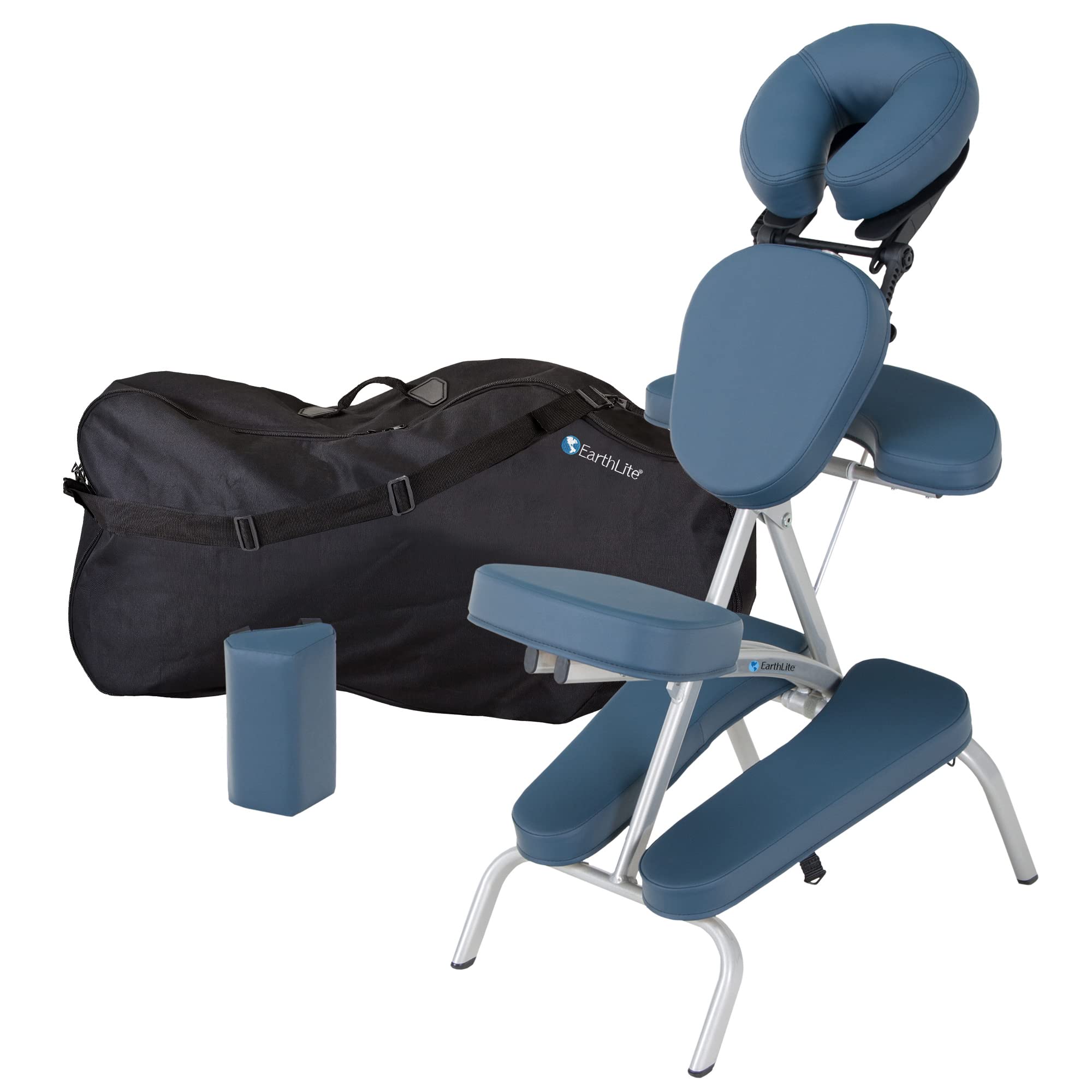 EARTHLITE Vortex Portable Massage Chair Kit - Lightweight (7kg), Compact & Durable with Carrying Case, Cushion & Sternum Strap | Perfect for Home, Spa & Professional Massage Therapists