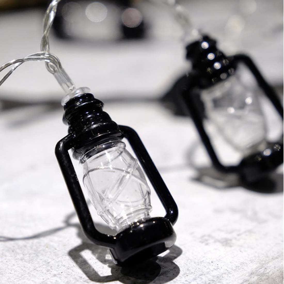 20 LEDs 2M/6.6ft Mini Retro Kerosene Lantern LED String Lights - Battery Powered Fairy Lights for Christmas Decorations, Home, Room, Party & Outdoor Use (Warm White) | Perfect for Bedroom, Garden, Wedding & Holiday Decor