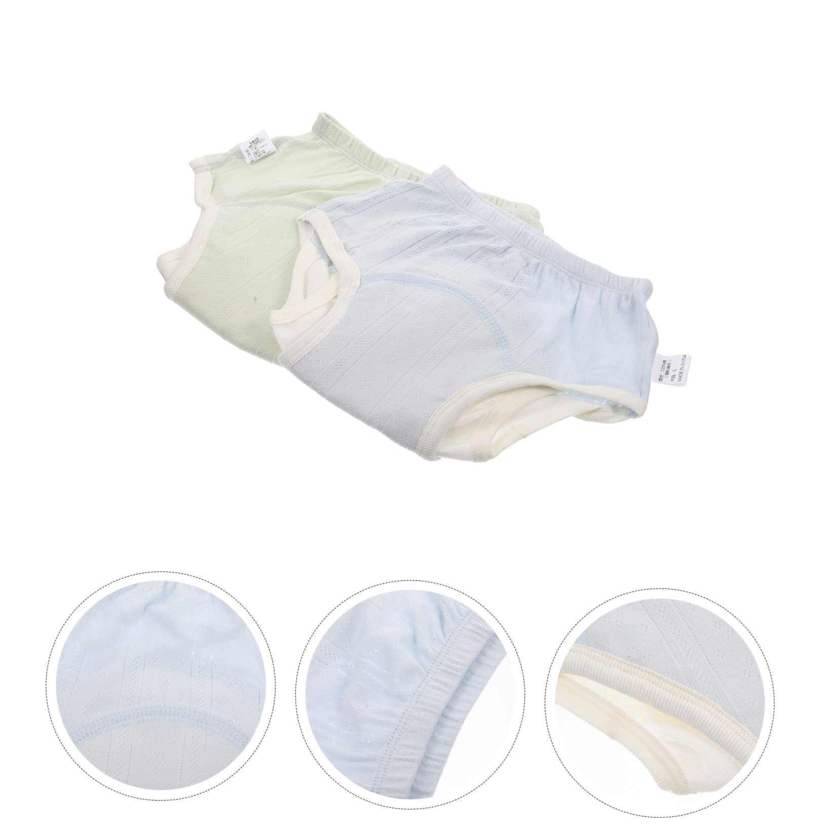 Wakauto Cotton Training Pants 2pcs - Breathable Waterproof Potty Training Underwear for Toddlers Boys & Girls - Easy Wash for Daycare, Home & Travel Use