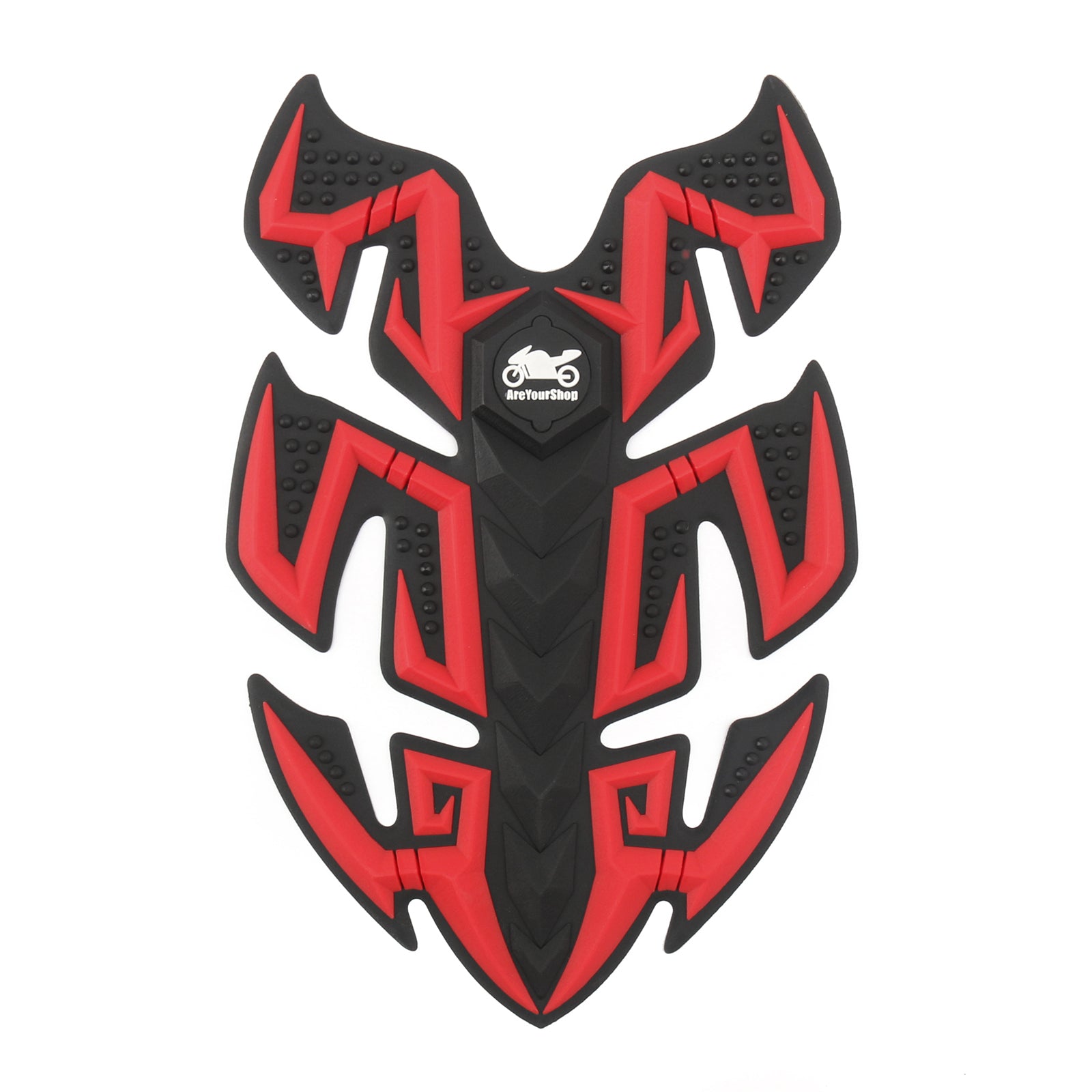 1 Pcs Non-Slip Rubber Motorcycle Gas Tank Pad Protector - Fish Bone Design for Sport Bikes - Oil & Scratch Resistant (Perfect for Harley, Ducati, Yamaha & More) - Ideal for Long Rides & Bike Protection